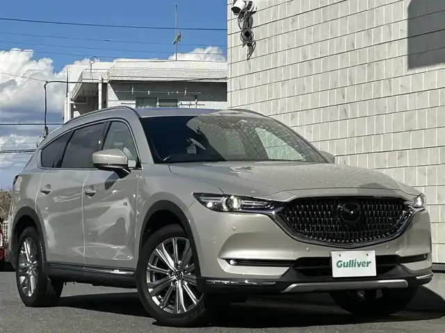 マツダ ＣＸ－８ 25S エクスクルーシブモード 埼玉県 2022(令4)年 4.3万km プラチナクォーツメタリック AIS検査済み/ワンオーナー/禁煙車/純正10.25インチナビ・フルセグTV/バックカメラ/360°カメラ/ETC/電動スライドガラスサンルーフ/ハンズフリーパワーリフトゲート/BOSEサウンドシステム/ホワイトレザーシート/1・2列目パワーシート/運転席シートポジションメモリー/1列目2列目シートヒーター・ベンチレーション/スマートシティブレーキサポート/スマートブレーキサポート/誤発進抑制/マツダレーダークルーズコントロール/ヘッドアップディスプレイ/レーンディパーチャーウォーニング/ブラインドスポットモニター/リアクロストラフィックアラート/レーンキープアシスト/前後パーキングセンサー/LEDヘッドライト/オートライト/フロントフォグランプ/後席サンシェード/純正19インチアルミホイール/ステアリングスイッチ/アイドリングストップ/プッシュスタート/電子パーキング/ブレーキホールド/ワイヤレス（置くだけ）充電/スマートキー×2