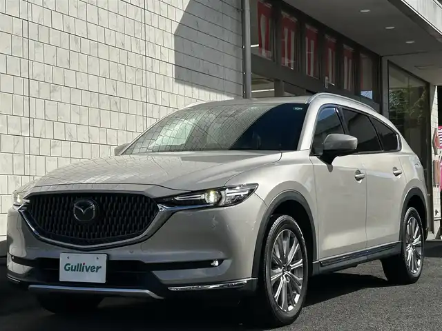 マツダ ＣＸ－８ 25S エクスクルーシブモード 埼玉県 2022(令4)年 4.3万km プラチナクォーツメタリック AIS検査済み/ワンオーナー/禁煙車/純正10.25インチナビ・フルセグTV/バックカメラ/360°カメラ/ETC/電動スライドガラスサンルーフ/ハンズフリーパワーリフトゲート/BOSEサウンドシステム/ホワイトレザーシート/1・2列目パワーシート/運転席シートポジションメモリー/1列目2列目シートヒーター・ベンチレーション/スマートシティブレーキサポート/スマートブレーキサポート/誤発進抑制/マツダレーダークルーズコントロール/ヘッドアップディスプレイ/レーンディパーチャーウォーニング/ブラインドスポットモニター/リアクロストラフィックアラート/レーンキープアシスト/前後パーキングセンサー/LEDヘッドライト/オートライト/フロントフォグランプ/後席サンシェード/純正19インチアルミホイール/ステアリングスイッチ/アイドリングストップ/プッシュスタート/電子パーキング/ブレーキホールド/ワイヤレス（置くだけ）充電/スマートキー×2