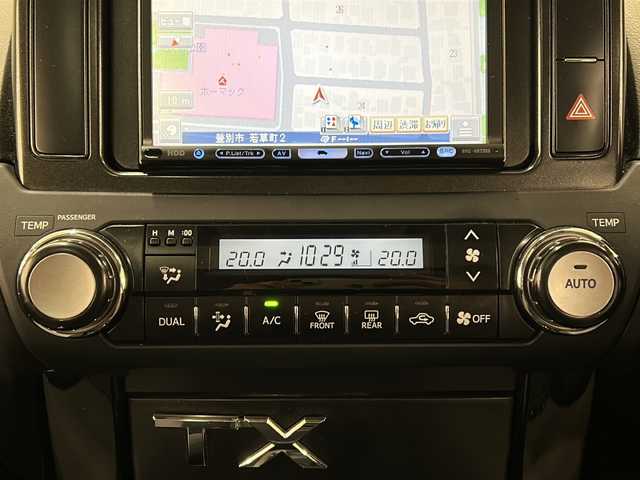 トヨタ ランドクルーザー プラド TX アルジェントクロス 道央・札幌 2015(平27)年 13.4万km アティチュードブラックマイカ /ワンオーナー//特別使用車//寒冷地仕様//サンルーフ//ルーフレール//HDDナビ//HDD　DVD　CD　ワンセグ　ラジオ//RAYS　DAYTONA　FDX　17インチアルミ//ETC//クルーズコントロール//LEDヘッドライト//フォグランプ//プッシュスタート//社外エンジンスターター//スペアキー//オートライト//フロアマット