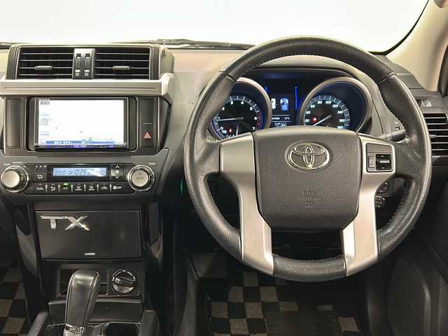 トヨタ ランドクルーザー プラド TX アルジェントクロス 道央・札幌 2015(平27)年 13.4万km アティチュードブラックマイカ /ワンオーナー//特別使用車//寒冷地仕様//サンルーフ//ルーフレール//HDDナビ//HDD　DVD　CD　ワンセグ　ラジオ//RAYS　DAYTONA　FDX　17インチアルミ//ETC//クルーズコントロール//LEDヘッドライト//フォグランプ//プッシュスタート//社外エンジンスターター//スペアキー//オートライト//フロアマット