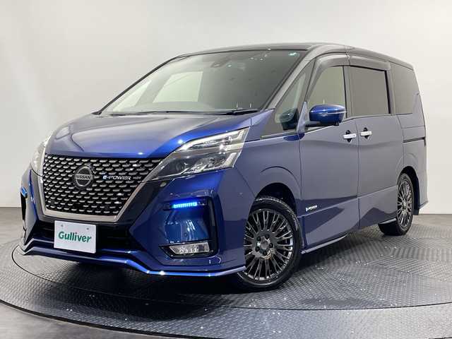 日産 セレナ e-パワー オーテック スポーツスペック 愛媛県 2021(令3)年 3.4万km 青Ⅱ ・ALPINE１１型ナビ/フルセグ/Bluetooth/CD/DVD/USB/・ALPINE１２．８型後席モニター/・全方位カメラ/・衝突軽減ブレーキ/・レーダークルーズコントロール/・ＥＴＣ/・前方ドライブレコーダー/・ＤＮ席シートヒーター/・両側パワースライドドア/・レーンキープアシスト/・AUTECHエアロ/・ブラインドスポットモニター/・AUTECH特別塗装色/カスピアンブルー/ダイアモンドブラック/カラーコードXGT