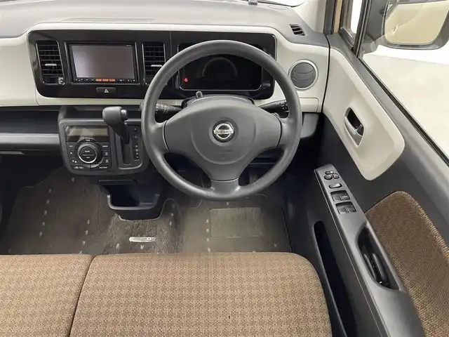 日産 モコ X 兵庫県 2012(平24)年 5.2万km ミルクティーベージュ 純正メモリーナビ/ワンセグ CD AUX MSV/バックカメラ/ETC/ドアバイザー/ヘッドライトレベライザー/純正フロアマット/プッシュスタート/スマートキー/スペアキー/ISOFIX