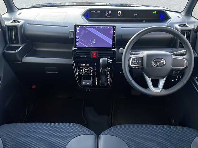 ダイハツ タント カスタム RS 道東・釧路十勝 2023(令5)年 1.9万km ブラックマイカメタリック ・４WD/・社外SDメモリナビ/（フルセグ・ＣＤ・ＤＶＤ・ＳＤ・ＢＴ・ＨＤＭＩ・ＵＳＢ）/・バックカメラ/・前席シートヒーター/・運転席ロングスライド/・両側パワースライドドア/・スマートキー/・プッシュスタート/・電動格納ミラー/・衝突被害軽減ブレーキ/・白線逸脱防止機能/・横滑り防止装置/・リアガラスサンシェード/・純正フロアマット/・ＥＴＣ2.0/・社外ＡＷ組込冬タイヤ積載