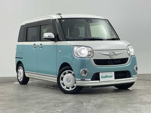 ダイハツ ムーヴ キャンバス G メイクアッフ SA Ⅱ 群馬県 2016(平28)年 4.6万km パールホワイトⅢ/ファインミントメタリック 2トーン 　純正８インチSDナビ　両側パワースライドドア　ETC　全方位カメラ　アイドリングストップ　フォグライト　LEDヘッドライト　ステアリングスイッチ　スマートキー　プッシュスタート　スペアキー　禁煙車