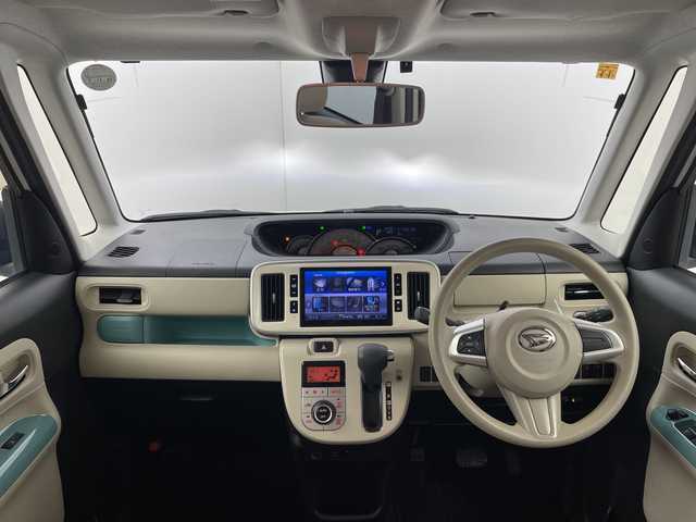 ダイハツ ムーヴ キャンバス G メイクアッフ SA Ⅱ 群馬県 2016(平28)年 4.6万km パールホワイトⅢ/ファインミントメタリック 2トーン 　純正８インチSDナビ　両側パワースライドドア　ETC　全方位カメラ　アイドリングストップ　フォグライト　LEDヘッドライト　ステアリングスイッチ　スマートキー　プッシュスタート　スペアキー　禁煙車