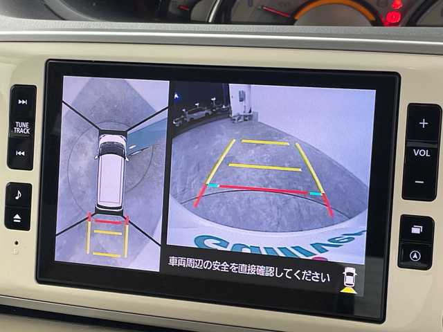 ダイハツ ムーヴ キャンバス G メイクアッフ SA Ⅱ 群馬県 2016(平28)年 4.6万km パールホワイトⅢ/ファインミントメタリック 2トーン 　純正８インチSDナビ　両側パワースライドドア　ETC　全方位カメラ　アイドリングストップ　フォグライト　LEDヘッドライト　ステアリングスイッチ　スマートキー　プッシュスタート　スペアキー　禁煙車