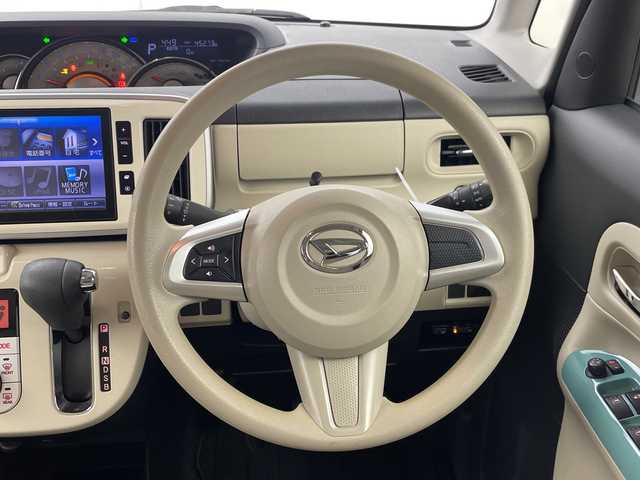 ダイハツ ムーヴ キャンバス G メイクアッフ SA Ⅱ 群馬県 2016(平28)年 4.6万km パールホワイトⅢ/ファインミントメタリック 2トーン 　純正８インチSDナビ　両側パワースライドドア　ETC　全方位カメラ　アイドリングストップ　フォグライト　LEDヘッドライト　ステアリングスイッチ　スマートキー　プッシュスタート　スペアキー　禁煙車