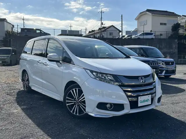 ホンダ オデッセイ アブソルート EX 埼玉県 2014(平26)年 11.8万km パール ・ワンオーナー/・禁煙車/・車検R9年9月28日まで/・レーダークルーズコントロール/・レーダーブレーキ/・純正ナビゲーション/・純正後席モニター/・純正18インチアルミホイール/・両側電動スライドドア/・360°カメラ/・CD/DVD/BT/USB/HDMI/・アイドリングストップ/・パワーシート/・LEDヘッドライト/・スペアキー/・新車保証書/・取扱説明書