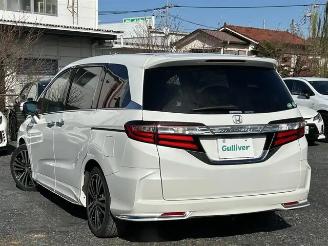 ホンダ オデッセイ アブソルート EX 埼玉県 2014(平26)年 11.8万km パール ・ワンオーナー/・禁煙車/・車検R9年9月28日まで/・レーダークルーズコントロール/・レーダーブレーキ/・純正ナビゲーション/・純正後席モニター/・純正18インチアルミホイール/・両側電動スライドドア/・360°カメラ/・CD/DVD/BT/USB/HDMI/・アイドリングストップ/・パワーシート/・LEDヘッドライト/・スペアキー/・新車保証書/・取扱説明書