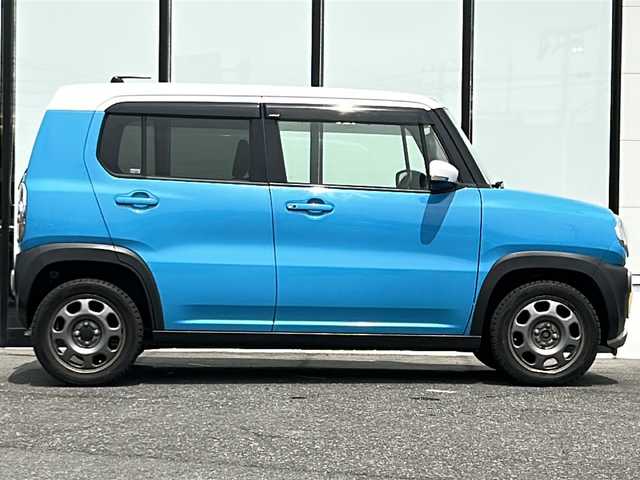 スズキ ハスラー X ターボ 山形県 2014(平26)年 10.1万km サマーブルーM /夏タイヤ積載//エンジンスターター//4WD//社外ナビ//横滑り防止装置//衝突被害軽減システム//アイドリングストップ//DVD再生機能//CD//ETC//Bluetooth接続//パワーウィンドウ//パワーステアリング//純正フロアマット//ベンチシート//ABS//ダブルエアバック//純正スチールホイール