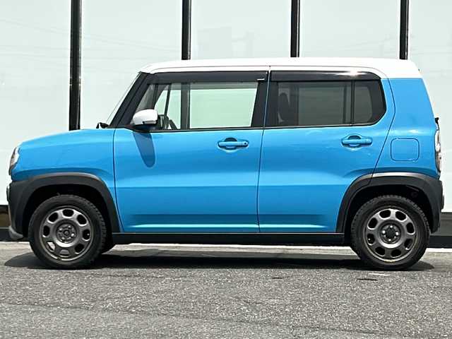 スズキ ハスラー X ターボ 山形県 2014(平26)年 10.1万km サマーブルーM /夏タイヤ積載//エンジンスターター//4WD//社外ナビ//横滑り防止装置//衝突被害軽減システム//アイドリングストップ//DVD再生機能//CD//ETC//Bluetooth接続//パワーウィンドウ//パワーステアリング//純正フロアマット//ベンチシート//ABS//ダブルエアバック//純正スチールホイール