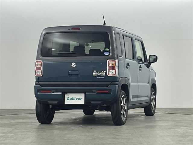 スズキ ハスラー HYBRID X 福島県 2020(令2)年 2.6万km デニムブルー ガンメタリック 2トーン スズキセーフティサポート　/・衝突軽減ブレーキ　/・後退ブレーキサポート　/・誤発進抑制機能　/・リアパーキングセンサー　/・車線逸脱警報装置　/社外ナビゲーション/・型式：MDV-S707W/・Bluetooth/CD/DVD/TV/USB/ipod/AM・FM/・バックカメラ/シートヒーター/LEDライト/・フォグライト/・オートライト/革巻きステアリング/・ステアリングスイッチ/プッシュスタート/・スマートキー/・スペアキー/純正フロアマット