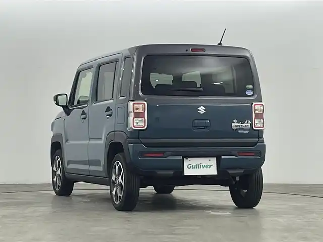 スズキ ハスラー HYBRID X 福島県 2020(令2)年 2.6万km デニムブルー ガンメタリック 2トーン スズキセーフティサポート　/・衝突軽減ブレーキ　/・後退ブレーキサポート　/・誤発進抑制機能　/・リアパーキングセンサー　/・車線逸脱警報装置　/社外ナビゲーション/・型式：MDV-S707W/・Bluetooth/CD/DVD/TV/USB/ipod/AM・FM/・バックカメラ/シートヒーター/LEDライト/・フォグライト/・オートライト/革巻きステアリング/・ステアリングスイッチ/プッシュスタート/・スマートキー/・スペアキー/純正フロアマット