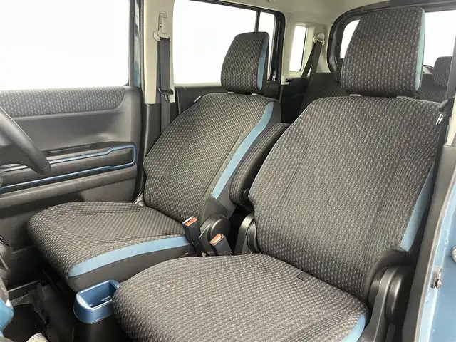 スズキ ハスラー HYBRID X 福島県 2020(令2)年 2.6万km デニムブルー ガンメタリック 2トーン スズキセーフティサポート　/・衝突軽減ブレーキ　/・後退ブレーキサポート　/・誤発進抑制機能　/・リアパーキングセンサー　/・車線逸脱警報装置　/社外ナビゲーション/・型式：MDV-S707W/・Bluetooth/CD/DVD/TV/USB/ipod/AM・FM/・バックカメラ/シートヒーター/LEDライト/・フォグライト/・オートライト/革巻きステアリング/・ステアリングスイッチ/プッシュスタート/・スマートキー/・スペアキー/純正フロアマット