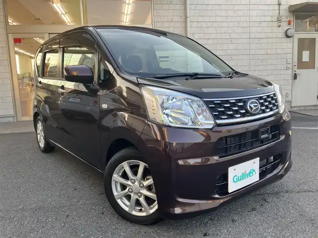 ダイハツ ムーヴ X SAⅡ 埼玉県 2015(平27)年 1.8万km プラムブラウンクリスタルマイカ 純正ナビ/TV／CD／FM／AM/バックカメラ/ETC/スマートキー/横滑り防止機能/衝突被害軽減ブレーキ/バックセンサー/アイドリングストップ/パワーモード/革巻きステアリング/ステアリングスイッチ/純正フロアマット/純正サイドバイザー/電動格納ミラー/オートライト/ヘッドライトレベライザー