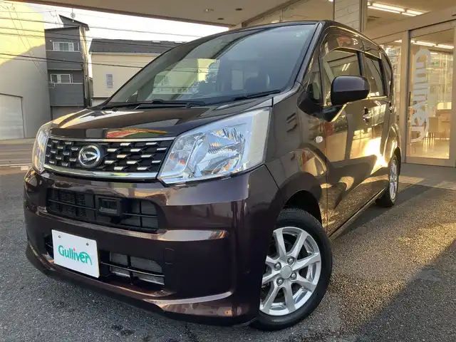ダイハツ ムーヴ X SAⅡ 埼玉県 2015(平27)年 1.8万km プラムブラウンクリスタルマイカ 純正ナビ/TV／CD／FM／AM/バックカメラ/ETC/スマートキー/横滑り防止機能/衝突被害軽減ブレーキ/バックセンサー/アイドリングストップ/パワーモード/革巻きステアリング/ステアリングスイッチ/純正フロアマット/純正サイドバイザー/電動格納ミラー/オートライト/ヘッドライトレベライザー