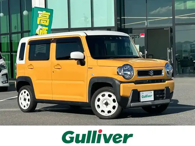 スズキ ハスラー HYBRID G 奈良県 2020(令2)年 3.4万km アクティブイエロー/ホワイト2トーンルーフ 純正ナビ　/フルセグ　/ＤＶＤ　/Ｂｌｕｅｔｏｏｔｈ　/ＵＳＢ入力端子　/全方位カメラ　/ＥＴＣ　/前席シートヒーター　/純正ラバーフロアマット　/オートライト　/衝突被害軽減ブレーキ　/車線逸脱警報　/横滑り防止装置