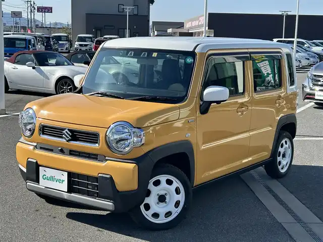 スズキ ハスラー HYBRID G 奈良県 2020(令2)年 3.4万km アクティブイエロー/ホワイト2トーンルーフ 純正ナビ　/フルセグ　/ＤＶＤ　/Ｂｌｕｅｔｏｏｔｈ　/ＵＳＢ入力端子　/全方位カメラ　/ＥＴＣ　/前席シートヒーター　/純正ラバーフロアマット　/オートライト　/衝突被害軽減ブレーキ　/車線逸脱警報　/横滑り防止装置