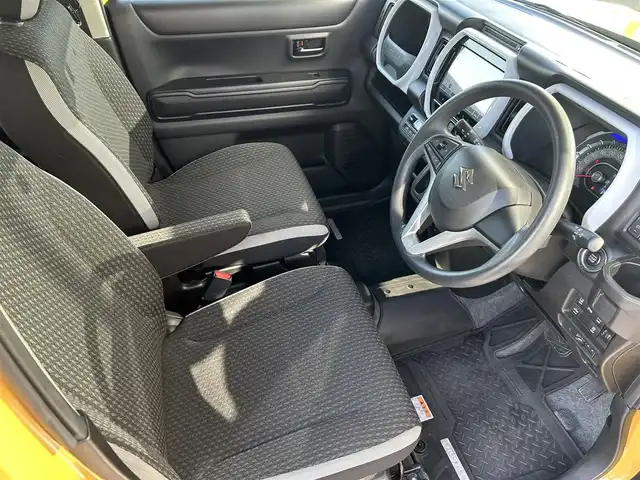 スズキ ハスラー HYBRID G 奈良県 2020(令2)年 3.4万km アクティブイエロー/ホワイト2トーンルーフ 純正ナビ　/フルセグ　/ＤＶＤ　/Ｂｌｕｅｔｏｏｔｈ　/ＵＳＢ入力端子　/全方位カメラ　/ＥＴＣ　/前席シートヒーター　/純正ラバーフロアマット　/オートライト　/衝突被害軽減ブレーキ　/車線逸脱警報　/横滑り防止装置