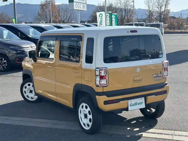 スズキ ハスラー HYBRID G 奈良県 2020(令2)年 3.4万km アクティブイエロー/ホワイト2トーンルーフ 純正ナビ　/フルセグ　/ＤＶＤ　/Ｂｌｕｅｔｏｏｔｈ　/ＵＳＢ入力端子　/全方位カメラ　/ＥＴＣ　/前席シートヒーター　/純正ラバーフロアマット　/オートライト　/衝突被害軽減ブレーキ　/車線逸脱警報　/横滑り防止装置