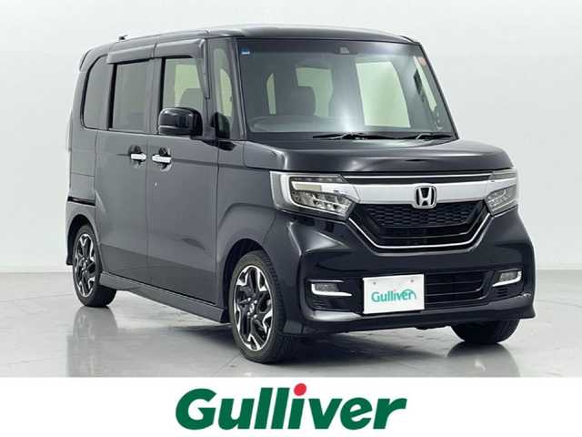 ホンダ Ｎ ＢＯＸ カスタム G L ターボ ホンダセンシング 熊本県 2018(平30)年 5万km クリスタルブラックパール 純正ナビ（ＣＤ・ＤＶＤ・フルセグ・ＢＴ・ＳＤ・ＵＳＢ）/バックカメラ　/ビルトインＥＴＣ　/レーダークルーズコントロール/両側パワースライドドア　/衝突軽減ブレーキ　/先行車発進お知らせ機能/標識認識機能/路外逸脱制御/レーンキープアシスト　/横滑り防止　/アイドリングストップ　/パドルシフト/ドアバイザー/ハーフレザーシート/純正フロアマット/純正１５インチAW/オートライト/LEDヘッドライト/フォグランプ/スマートキー/プッシュスタート/スペアキー1本/保証書/取扱説明書