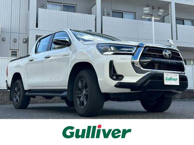 トヨタ ハイラックス Z 愛知県 2023(令5)年 4.4万km スーパーホワイトⅡ ワンオーナー/4WD/社外ディスプレイオーディオ(AM/FM/BT)/レーンディパーチャーアラート/プリクラッシュセーフティー/ロードサインアシスト/クリアランスソナー/ダウンヒルアシストコントロール/バックカメラ/純正17インチアルミ/ETC/オート格納ミラー/スマートキー/スペアキー×1/取説/保証書