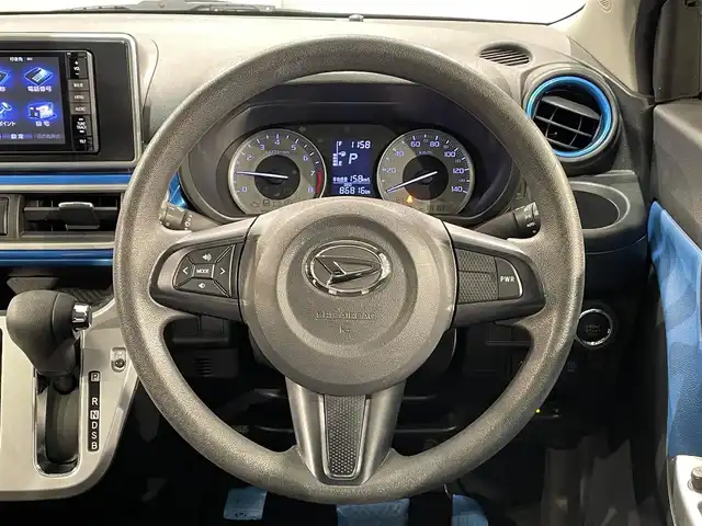 ダイハツ キャスト アクティバ X SAⅡ 愛知県 2015(平27)年 8.7万km スプラッシュブルーM 純正ナビ/（フルセグTV/USB/iPod）/衝突軽減ブレーキ/ETC/バックカメラ/コーナーセンサー/パーキングアシスト/プッシュスタート/スマートキー/ミュージックプレイヤー接続/純正フロアマット/純正14インチアルミホイール/オートライト