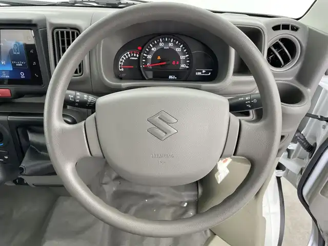 スズキ エブリイ PC 富山県 2024(令6)年 0.1万km スペリアホワイト 純正ディスプレイオーディオ（AM/FM/USB/BT）/バックカメラ/両側スライドドア/デュアルカメラブレーキサポート/レーンキープアシスト/オートライト/LEDヘッドライト/横滑り防止装置/リアパーキングセンサー/オーバーヘッドシェルフ/運転席シートヒーター/リモコンキー×２/取扱説明書/保証書