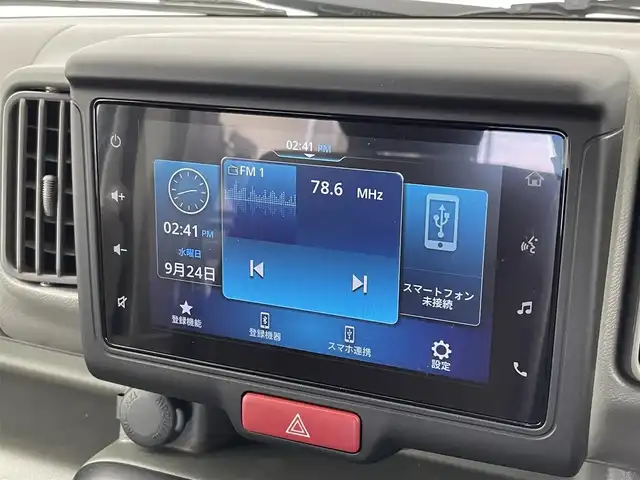 スズキ エブリイ PC 富山県 2024(令6)年 0.1万km スペリアホワイト 純正ディスプレイオーディオ（AM/FM/USB/BT）/バックカメラ/両側スライドドア/デュアルカメラブレーキサポート/レーンキープアシスト/オートライト/LEDヘッドライト/横滑り防止装置/リアパーキングセンサー/オーバーヘッドシェルフ/運転席シートヒーター/リモコンキー×２/取扱説明書/保証書