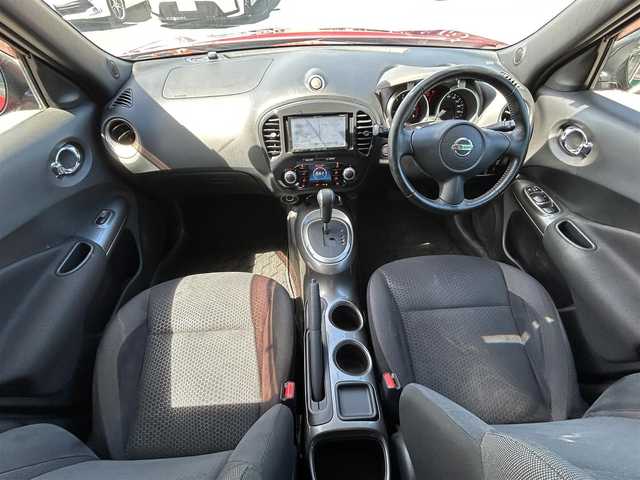日産 ジューク 16GT FOUR 徳島県 2011(平23)年 8.4万km パッションレッド ワンオーナー/ＳＤナビ/(AM.FM.CD.フルセグ.BT)/ターボ/純正アルミホイール/ＥＴＣ/スマートキー/スペアタイヤ/純正フロアマット/電動格納ミラー/オートエアコン/フルセグＴＶ