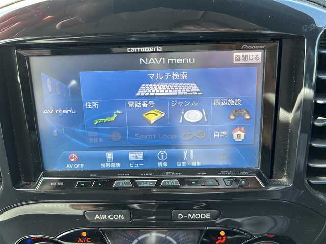日産 ジューク 16GT FOUR 徳島県 2011(平23)年 8.4万km パッションレッド ワンオーナー/ＳＤナビ/(AM.FM.CD.フルセグ.BT)/ターボ/純正アルミホイール/ＥＴＣ/スマートキー/スペアタイヤ/純正フロアマット/電動格納ミラー/オートエアコン/フルセグＴＶ