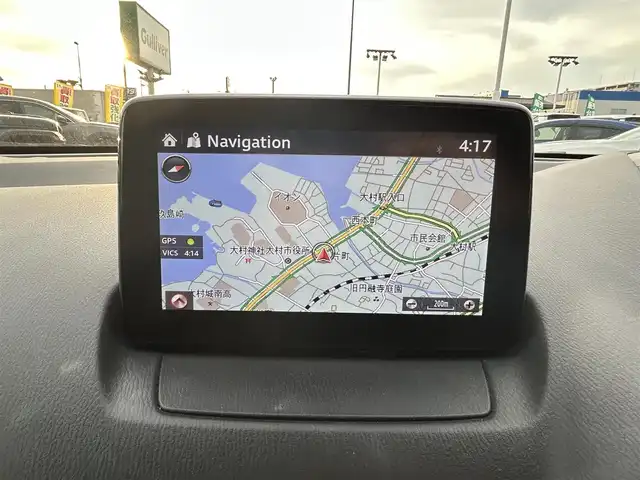 マツダ デミオ 13S ツーリング 長崎県 2016(平28)年 6.1万km ダイナミックブルーマイカ 純正SDナビ/　（BT/CD/AM/FM/フルセグTV)/ビルトインＥＴＣ/オートハイビーム/前席シートヒーター/スマートキー/プッシュスタート/アイドリングストップ/衝突軽減ブレーキ/レーンアシスト/純正ヘッドライト/純正アルミホイール/スペアキー１本