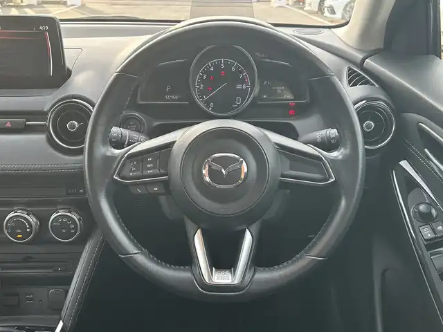 マツダ デミオ 13S ツーリング 長崎県 2016(平28)年 6.1万km ダイナミックブルーマイカ 純正SDナビ/　（BT/CD/AM/FM/フルセグTV)/ビルトインＥＴＣ/オートハイビーム/前席シートヒーター/スマートキー/プッシュスタート/アイドリングストップ/衝突軽減ブレーキ/レーンアシスト/純正ヘッドライト/純正アルミホイール/スペアキー１本