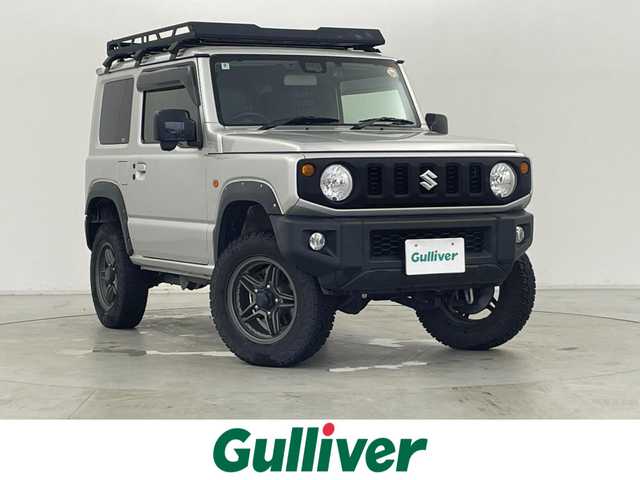 スズキ ジムニー XL 群馬県 2020(令2)年 5.5万km シルキーシルバーメタリック 純正8インチSDナビ/（フルセグTV/BT/CD/DVD/AM/FM）/‐‐‐‐‐‐‐‐‐‐‐‐　/純正８インチナビ　ＪＡＯＳ足廻りリフトアップ　ＪＡＯＳアルミホイール　ＪＡＯＳマフラー　社外ルーフキャリア　前後ドライブレコーダー　デュアルセンサーブレーキサポート　プッシュスタート　４ＷＤ　禁煙車