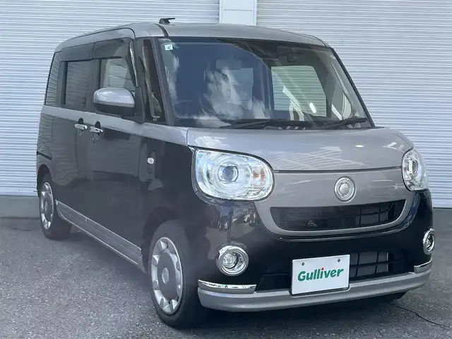 ダイハツ ムーヴ キャンバス G ブラックインテリア VS SAⅢ 高知県 2021(令3)年 2.6万km スムースグレーマイカメタリック/ブラックマイカメタリック 2トーン ディスプレイオーディオ/Bluetooth接続/ETC/Apple Car Play/Android Auto/ドライブレコーダー/全方位カメラ/AAC/社外フロアマット/両側パワースライドドア/シートヒーター/コーナーセンサー/オートLEDヘッドライト/オートマチックハイビーム/AM/FM/横滑り防止装置/盗難防止装置/衝突被害軽減システム/運転席＋助手席＋サイドエアバッグ