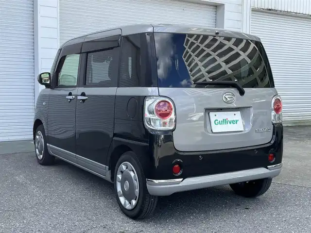 ダイハツ ムーヴ キャンバス G ブラックインテリア VS SAⅢ 高知県 2021(令3)年 2.6万km スムースグレーマイカメタリック/ブラックマイカメタリック 2トーン ディスプレイオーディオ/Bluetooth接続/ETC/Apple Car Play/Android Auto/ドライブレコーダー/全方位カメラ/AAC/社外フロアマット/両側パワースライドドア/シートヒーター/コーナーセンサー/オートLEDヘッドライト/オートマチックハイビーム/AM/FM/横滑り防止装置/盗難防止装置/衝突被害軽減システム/運転席＋助手席＋サイドエアバッグ