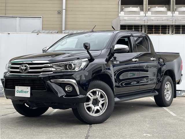 トヨタ ハイラックス Z 青森県 2019(令1)年 4.2万km アティチュードブラックマイカ 4WD/ターボ/寒冷地仕様/トヨタセーフティセンス/社外SDナビ/[FM/AM/CD/DVD/SD/USB/BT]/フルセグテレビ/バックカメラ/社外ドライブレコーダー/純正エンジンスターター/レーダークルーズコントロール/ETC/ステアリングスイッチ/LEDヘッドライト/フロントフォグ/バックフォグ/純正17インチAW付きサマータイヤ積込/純正フロアマット/ドアバイザー/電動格納ミラー/ミラーヒーター/保証書/取扱説明書