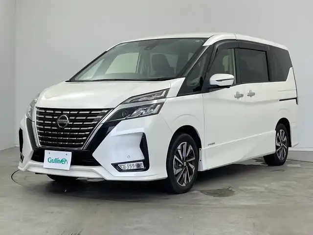 日産 セレナ ハイウェイスター V 新潟県 2019(令1)年 6万km ブリリアントホワイトパール プロパイロット/ストラーダ10型メモリナビ【CN-F1X10D】/　フルセグTV/Bluetooth/CD/DVD/USB/全方位モニター/後席モニター/レーダークルーズコントロール/衝突被害軽減ブレーキ/レーンキープアシスト/BSM(ブラインドスポットモニター)/両側パワースライドドア/前後コーナーセンサー/パーキングアシスト/アイドリングストップ/LEDヘッドライト/オートライト/横滑り防止装置/ステアリングスイッチ/禁煙車