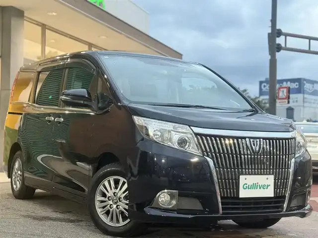 トヨタ エスクァイア 香川県 2014(平26)年 5.6万km スパークリングブラックパールクリスタルシャイン ワンオーナー/社外ナビ/(フルセグ/CD/DVD/Bluetooth)/バックカメラ/片側パワースライドドア/純正１５インチアルミ/純正フロアマット/横滑り防止装置/オートライト/チップアップシート/アイドリングストップ/ETC