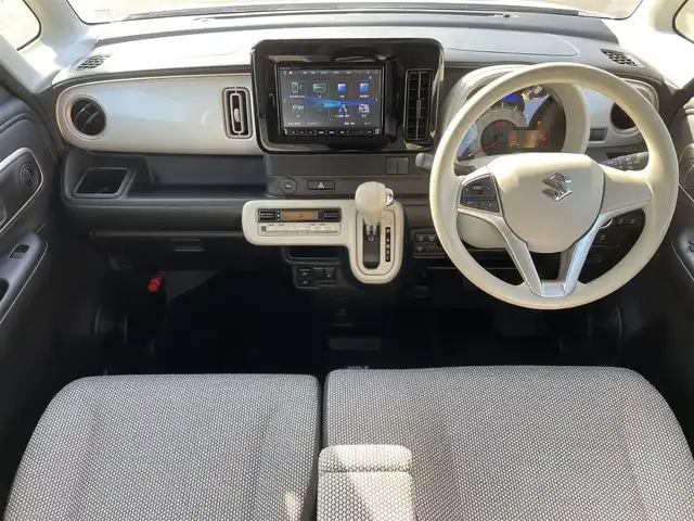 スズキ ワゴンＲ スマイル HYBRID X 岡山県 2023(令5)年 4万km シフォンアイボリーメタリック 登録時走行距離39580km/社外ナビ/フルセグTV(AM/FM/CD/DVD/Bluetooth)/全方位モニター/両側パワースライドドア/ドライブレコーダー/車線逸脱制御機能/衝突軽減ブレーキ/アイドリングストップ/コーナーセンサー/D席シートヒーター/LEDヘッドライト/純正フロアマット/スマートキー/プッシュスタート