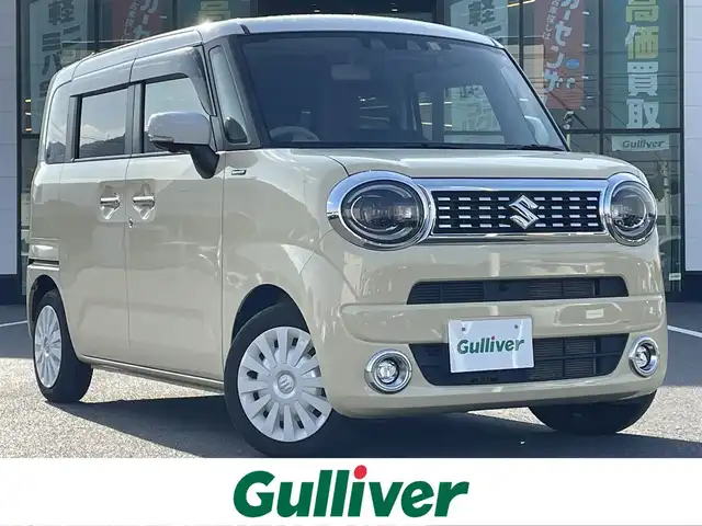 スズキ ワゴンＲ スマイル HYBRID X 岡山県 2023(令5)年 4万km シフォンアイボリーメタリック 登録時走行距離39580km/社外ナビ/フルセグTV(AM/FM/CD/DVD/Bluetooth)/全方位モニター/両側パワースライドドア/ドライブレコーダー/車線逸脱制御機能/衝突軽減ブレーキ/アイドリングストップ/コーナーセンサー/D席シートヒーター/LEDヘッドライト/純正フロアマット/スマートキー/プッシュスタート