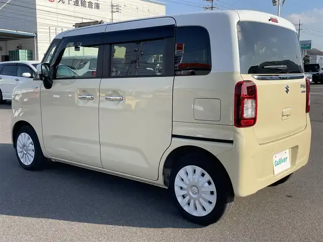 スズキ ワゴンＲ スマイル HYBRID X 岡山県 2023(令5)年 4万km シフォンアイボリーメタリック 登録時走行距離39580km/社外ナビ/フルセグTV(AM/FM/CD/DVD/Bluetooth)/全方位モニター/両側パワースライドドア/ドライブレコーダー/車線逸脱制御機能/衝突軽減ブレーキ/アイドリングストップ/コーナーセンサー/D席シートヒーター/LEDヘッドライト/純正フロアマット/スマートキー/プッシュスタート