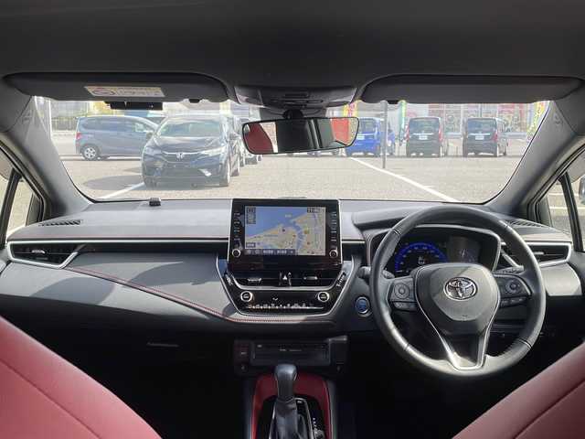 トヨタ カローラ スポーツ ハイブリッドG Z 島根県 2020(令2)年 1.1万km アティチュードブラックマイカ/ダークブルーマイカメタリック 2トーン メーカーナビゲーション/BT CD DVD Miracast/モデリスタエアロ/バックカメラ/レーダークルーズコントロール/社外前後ドライブレコーダー/ビルトインETC2.0/ハーフレザーシート/D/N席シートヒーター/オートマチックハイビーム/電子パーキング/AUTOHOLD/LEDヘッドライト/AUTOライト/フォグライト/前後コーナーセンサー/オートリトラミラー/純正ドアバイザー/純正フロアマット/純正18インチアルミホイール/ISOFIX/シートリフター