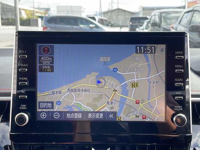 トヨタ カローラ スポーツ ハイブリッドG Z 島根県 2020(令2)年 1.1万km アティチュードブラックマイカ/ダークブルーマイカメタリック 2トーン メーカーナビゲーション/BT CD DVD Miracast/モデリスタエアロ/バックカメラ/レーダークルーズコントロール/社外前後ドライブレコーダー/ビルトインETC2.0/ハーフレザーシート/D/N席シートヒーター/オートマチックハイビーム/電子パーキング/AUTOHOLD/LEDヘッドライト/AUTOライト/フォグライト/前後コーナーセンサー/オートリトラミラー/純正ドアバイザー/純正フロアマット/純正18インチアルミホイール/ISOFIX/シートリフター