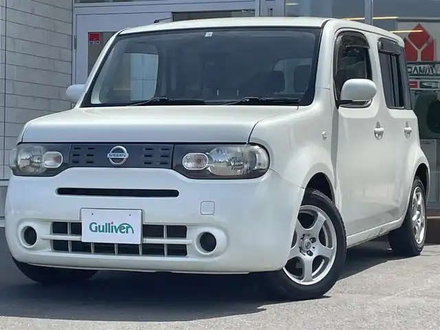 日産 キューブ 15X FOUR Mセレクション 道央・札幌 2010(平22)年 13.7万km ホワイトパール ・４WD/・純正ナビ/　CD＆USB＆AUX＆TV/・バックカメラ/・純正エンジンスターター/・電動格納ミラー/・プッシュスタート/・スマートキー/・純正フロアマット/・ドアバイザー