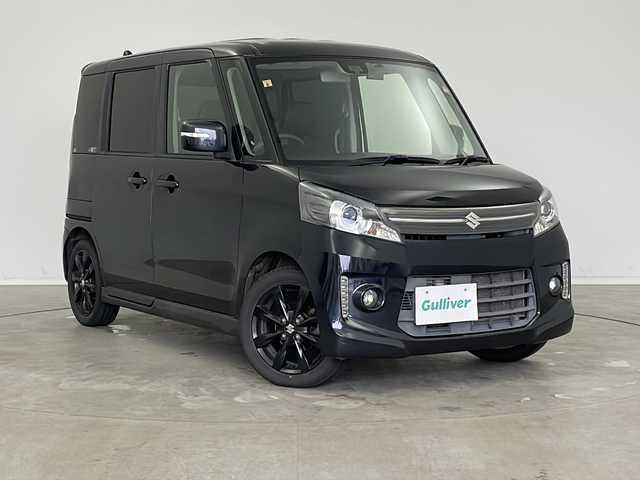 スズキ スペーシア カスタム XS リミテッド 新潟県 2014(平26)年 9.1万km 黒 社外ナビ/フルセグ/シートヒーター（両側）/両側パワースライドドア/ドラレコ/バックカメラ/社外後席モニター