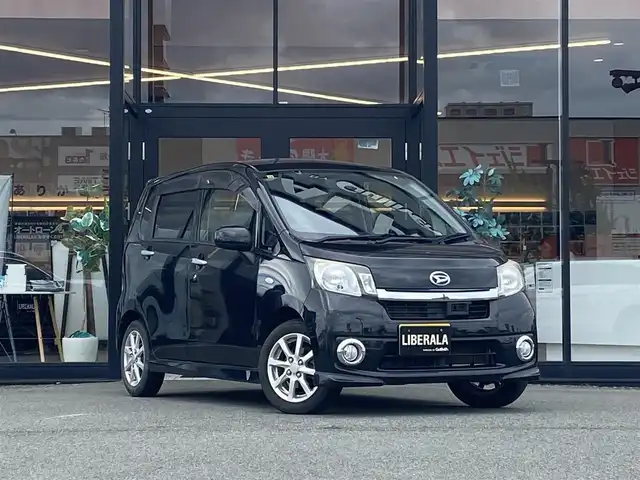 ダイハツ ムーヴ L VSスマートセレ SA&SN 福岡県 2014(平26)年 6.3万km ブラックマイカメタリック ・ＵＳＢ／Ｂｌｕｅｔｏｏｔｈ/・バックカメラ/・ＥＴＣ/・純正１４インチＡＷ/・社外ディスプレイオーディオ/・ドアバイザー/・取扱説明書/・保証書