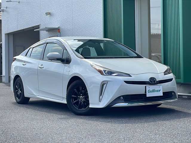 トヨタ プリウス Sツーリングセレクション 岐阜県 2019(令1)年 4.5万km ホワイトパールクリスタルシャイン アルパイン9インチナビ/CD/DVD/BT/フルセグTV/トヨタセーフティーセンス/クルーズコントロール/バックカメラ/ステアリングスイッチ/LEDヘッドライト/合皮シート/ビルトインEETC