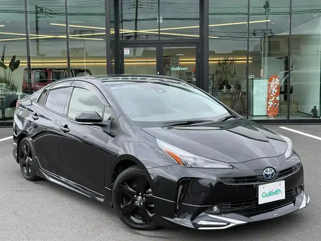 トヨタ プリウス S ツーリングセレ ブラックED 栃木県 2022(令4)年 8.2万km プレシャスブラックパール MODELLISTAエアロ/TRDトランクスポイラー/社外9インチナビ/Bluetooth/フルセグTV走行中視聴可能/バックカメラ/DVD再生/ステアリングリモコン/Toyota Safety Sense /レーダークルーズコントロール/ブラックレザーシート/シートヒーター/LEDヘッドライト/純正17インチAW