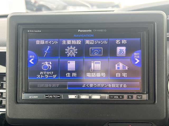 ホンダ Ｎ ＢＯＸ カスタム L ターボ 東京都 2021(令3)年 3.4万km クリスタルブラックパール ワンオーナー/純正ナビ（CH-HW851D）/・TV/CD/DVD/クルーズコントロール/オートライト/レーンアシスト/サイドカーテンエアバッグ/横滑り防止装置/盗難防止装置/シートヒーター/両側パワースライドドア/HONDA製14インチアルミホイール/ETC/スペアキー2本/取扱説明書/保証書